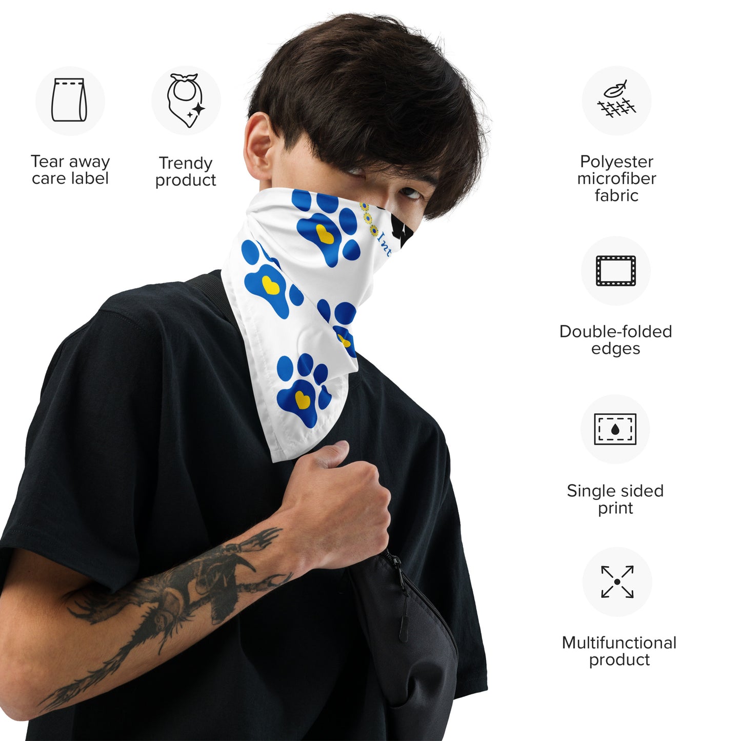 WACI Paw Print All-over print bandana