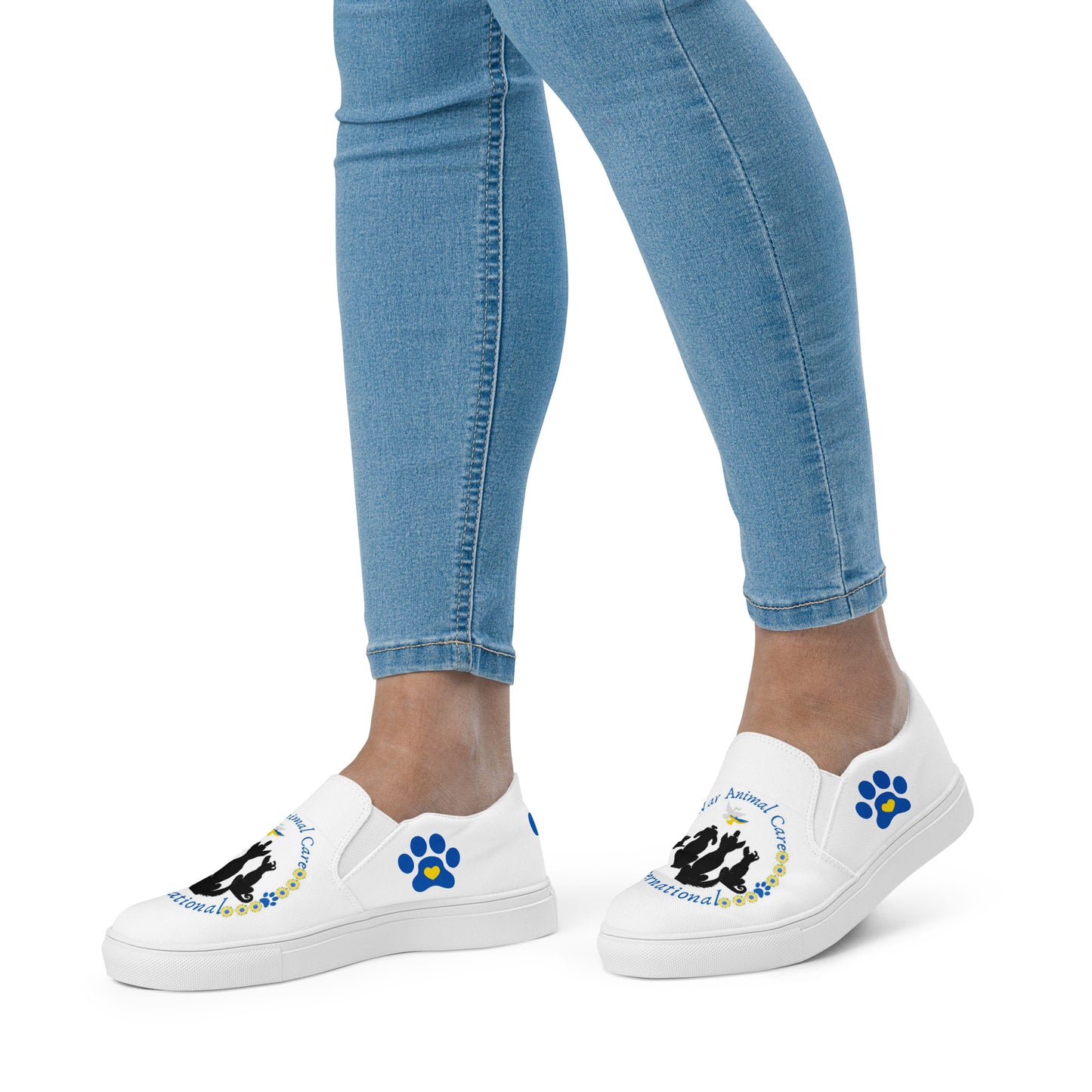 Women’s WACI Logo slip-on canvas shoes